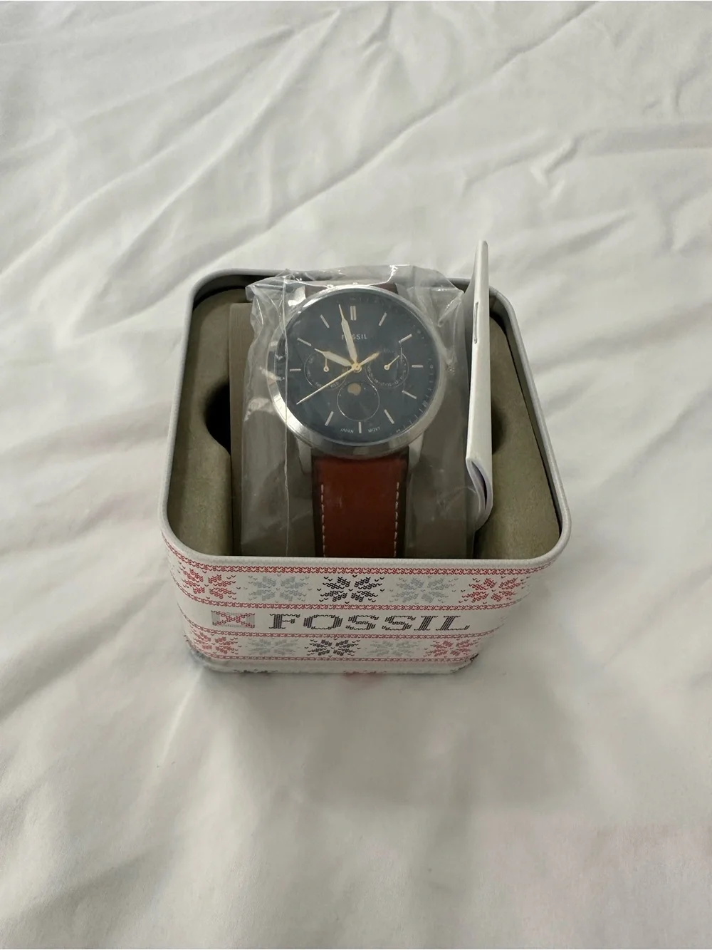 Fossil Watch with Brown Leather Strap
